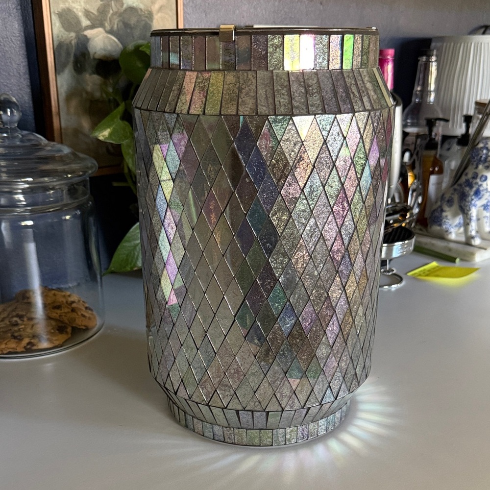 Iridescent Mosaic candle holder